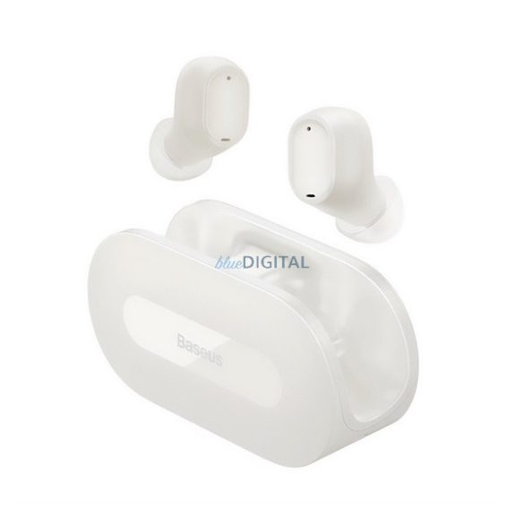 BASEUS BOWIE EZ10 bluetooth fülhallgató SZTEREO (v5.3, TWS, mikrofon, zajszűrő + töltőtok) FEHÉR