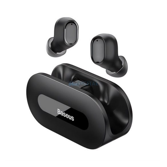 BASEUS BOWIE EZ10 bluetooth fülhallgató SZTEREO (v5.3, TWS, mikrofon, zajszűrő + töltőtok) FEKETE