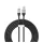 BASEUS COOLPLAY adatkábel (USB - lightning, 2.4A, gyorstöltő, 200cm, törésgátló) FEKETE Apple IPAD, IPAD 2, IPAD (3rd Generation)