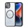 DUX DUCIS AIMO műanyag telefonvédő (közepesen ütésálló, szilikon keret, kamera védelem, MagSafe, hullám minta) FEKETE Apple iPhone 14