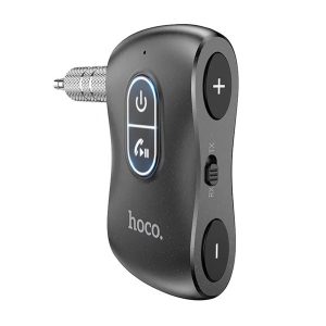 HOCO E73 PRO bluetooth FM transmitter 3.5mm jack aljzat (v5.0, mikrofon, microSD kártyaolvasó + Type-C kábel) FEKETE