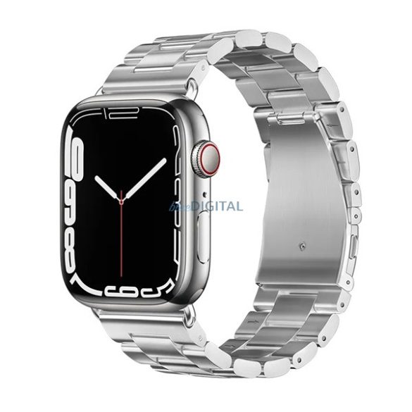 HOCO WA10 pótszíj (egyedi méret, fém) EZÜST Apple Watch Series 9 45mm, Watch Ultra 49mm, Watch Series 8 45mm