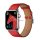 HOCO WA17 pótszíj (egyedi méret, szilikon, bőr hatású, állítható) PIROS Apple Watch Series 3 42mm, Apple Watch Series 4 44mm, Apple Watch Series 6 44mm, Apple Watch Series 1 42mm, Apple Watch
