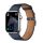 HOCO WA17 pótszíj (egyedi méret, kicsi, szilikon, bőr hatású, állítható) SÖTÉTKÉK Apple Watch Series 1 38mm, Apple Watch Series 2 38mm, Apple Watch Series 3 38mm, Apple Watch Series 4 40mm, Apple Watch Series 5 40mm, Apple Watch Series 6 40mm, Apple 