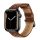 HOCO WA18 pótszíj (egyedi méret, nagy, szilikon, bőr hatású, állítható, 3D rombusz) BARNA Apple Watch Series 1 42mm, Apple Watch Series 2 42mm, Apple Watch Series 3 42mm, Apple Watch Series 6 44mm, Apple Watch Series SE 2 44mm, Apple Watch Series SE 