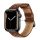 HOCO WA18 pótszíj (egyedi méret, szilikon, bőr hatású, állítható, 3D rombusz minta) BARNA Apple Watch Series 3 42mm, Apple Watch Series 4 44mm, Apple Watch Series 1 42mm, Apple Watch Series 2