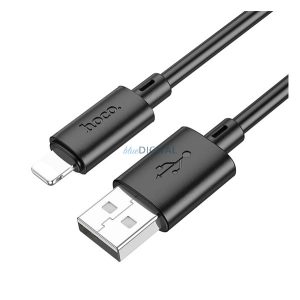 HOCO X88 adatkábel (USB - lightning, 2.4A, gyorstöltő, 100cm) FEKETE Apple IPAD, IPAD (3rd Generation), iPhone 6 Plus 5.5