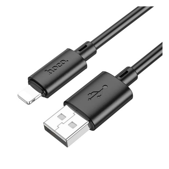 HOCO X88 adatkábel (USB - lightning, 2.4A, gyorstöltő, 100cm) FEKETE