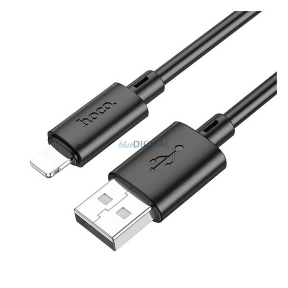 HOCO X88 adatkábel (USB - lightning, 2.4A, gyorstöltő, 100cm) FEKETE Apple IPAD, IPAD (3rd Generation), iPhone 6 Plus 5.5