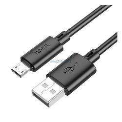   HOCO X88 adatkábel (USB - microUSB, 2.4A, gyorstöltő, 100cm) FEKETE