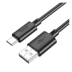 HOCO X88 adatkábel (USB - Type-C, 3A, gyorstöltő, 100cm) FEKETE