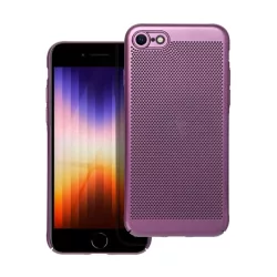   Műanyag telefonvédő (légáteresztő, lyukacsos minta, kamera védelem) LILA Apple iPhone 7 4.7, Apple iPhone SE 2 (2020), Apple iPhone SE 3 (2022), Apple iPhone 8 4.7
