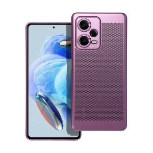 Műanyag telefonvédő (légáteresztő, lyukacsos minta, kamera védelem) LILA Xiaomi Redmi Note 12 Pro Plus