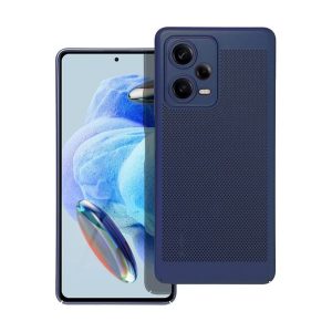 Műanyag telefonvédő (légáteresztő, lyukacsos minta, kamera védelem) SÖTÉTKÉK Xiaomi Redmi Note 12 Pro Plus