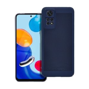 Műanyag telefonvédő (légáteresztő, lyukacsos minta, kamera védelem) SÖTÉTKÉK Xiaomi Redmi Note 11 4G (Redmi Note 11S)