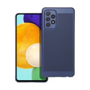 Műanyag telefonvédő (légáteresztő, lyukacsos minta, kamera védelem) SÖTÉTKÉK Samsung Galaxy A52 5G (SM-A526F), Samsung Galaxy A52s 5G (SM-A528), Samsung Galaxy A52 4G (SM-A525F)