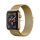 Pótszíj (egyedi méret, fém, milánói szíj, mágneses zár) ARANY Apple Watch Series SE 2 40mm, Apple Watch Series 2 38mm, Apple Watch Series 3 38mm, Apple Watch Series 6 40mm, Apple Watch Series