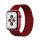 Pótszíj (egyedi méret, fém, milánói szíj, mágneses zár) PIROS Apple Watch Series 7 41mm, Apple Watch Series 8 41mm