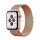 Pótszíj (egyedi méret, fém, milánói szíj, mágneses zár) ROZÉARANY Apple Watch Series SE 2 44mm, Apple Watch Series 1 42mm, Apple Watch Series 2 42mm, Apple Watch Series 4 44mm, Apple Watch S