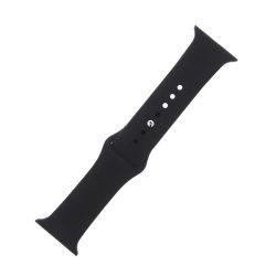   Pótszíj (egyedi méret, kicsi, szilikon, S/M méret) FEKETE Apple Watch Series 1 38mm, Apple Watch Series 2 38mm, Apple Watch Series 3 38mm, Apple Watch Series 5 40mm, Apple Watch Series 4 40mm, Apple Watch Series 6 40mm, Apple Wa
