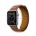 Pótszíj (egyedi méret, kicsi, szilikon, bőr hatású, 3D, mágneses) BARNA Apple Watch Series 4 40mm, Apple Watch Series 5 40mm, Apple Watch Series 6 40mm, Apple Watch Series SE 2 40mm, Apple Watch Series SE 40mm, Apple Watch Series 1 38mm, Appl