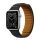 Pótszíj (egyedi méret, nagy, szilikon, bőr hatású, 3D, mágneses) FEKETE Apple Watch Series 7 45mm, Apple Watch Series 8 45mm, Apple Watch Series 9 45mm