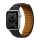 Pótszíj (egyedi méret, szilikon, bőr hatású, 3D minta, mágneses zár) FEKETE Apple Watch Series 7 45mm, Apple Watch Series 8 45mm