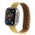 Pótszíj (egyedi méret, kicsi, szilikon, bőr hatású, 3D, mágneses) SÁRGA Apple Watch Series 1 38mm, Apple Watch Series 2 38mm, Apple Watch Series 3 38mm, Apple Watch Series 4 40mm, Apple Watch Series 5 40mm, Apple Watch Series 6 40mm, Apple Wa