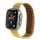 Pótszíj (egyedi méret, szilikon, bőr hatású, 3D minta, mágneses zár) SÁRGA Apple Watch Series 1 38mm, Apple Watch Series 6 40mm, Apple Watch Series 8 41mm, Apple Watch Series 2 38mm, Apple Wa