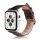 Pótszíj (egyedi méret, szilikon, bőr hatású, állítható) SÖTÉTBARNA Apple Watch Series 1 42mm, Apple Watch Series 2 42mm, Apple Watch Series SE 2 44mm, Apple Watch Series 7 45mm, Apple Watch