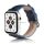 Pótszíj (egyedi méret, szilikon, bőr hatású, állítható) SÖTÉTKÉK Apple Watch Series SE 40mm, Apple Watch Series 2 38mm, Apple Watch Series 3 38mm, Apple Watch Series SE 2 40mm, Apple Watch