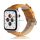 Pótszíj (egyedi méret, szilikon, bőr hatású, állítható) VILÁGOSBARNA Apple Watch Series 1 42mm, Apple Watch Series 2 42mm, Apple Watch Series SE 2 44mm, Apple Watch Series 7 45mm, Apple Watc