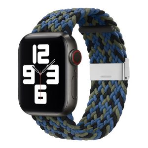 Pótszíj (egyedi méret, kicsi, textil) KÉK Apple Watch Series 8 41mm, Apple Watch Series 7 41mm, Apple Watch Series 4 40mm, Apple Watch Series 5 40mm, Apple Watch Series 6 40mm, Apple Watch Series SE 2 40mm, Apple