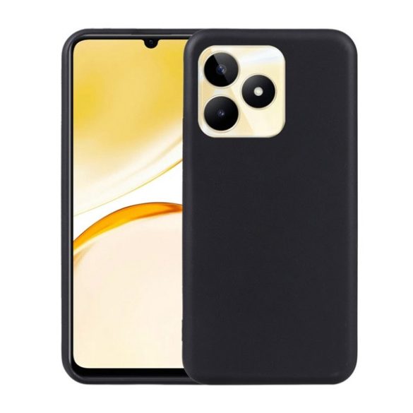 Szilikon telefonvédő (matt) FEKETE Realme C53