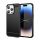 Szilikon telefonvédő (közepesen ütésálló, légpárnás sarok, szálcsiszolt, karbon minta) FEKETE Apple iPhone 15 Pro Max
