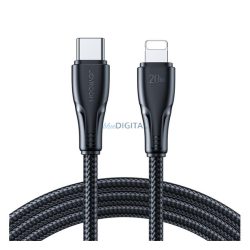   JOYROOM SURPASS adatkábel (Type-C - lightning, 20W, gyorstöltő, 120cm, törésgátló) FEKETE Apple IPAD mini, IPAD mini 4, iPhone 7 Plus 5.5