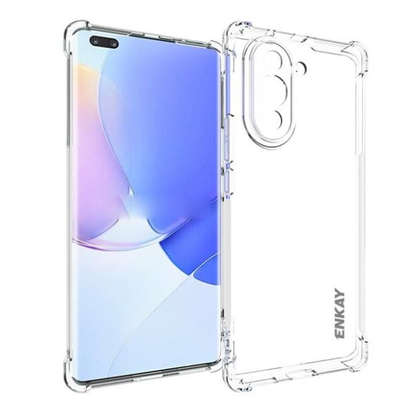 ENKAY szilikon telefonvédő (közepesen ütésálló, légpárnás sarok) ÁTLÁTSZÓ Huawei Nova 10 Pro