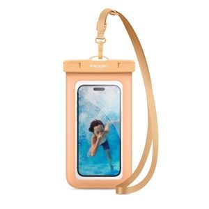 SPIGEN A601 vízhatlan / vízálló tok, AQUA (univerzális, IPX8, nyakba akasztható, 6.8" méret) NARANCSSÁRGA