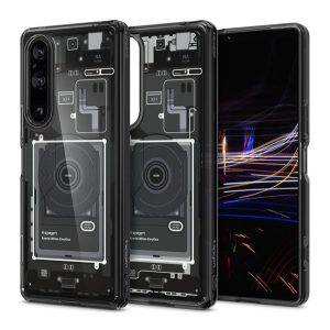 SPIGEN ULTRA HYBRID ZERO ONE műanyag telefonvédő (közepesen ütésálló, légpárnás keret) FEKETE Sony Xperia 1 V (XQ-DQ72)