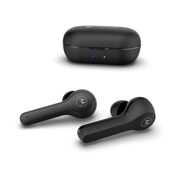 MOTOROLA BUDS 085 bluetooth fülhallgató SZTEREO (v5.0, TWS, mikrofon, IPX5 vízálló + töltőtok) FEKETE