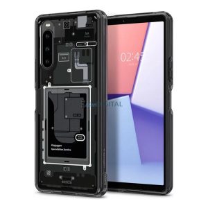 SPIGEN ULTRA HYBRID ZERO ONE műanyag telefonvédő (közepesen ütésálló, légpárnás keret) FEKETE Sony Xperia 10 V (XQ-DC54)