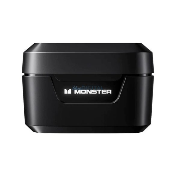MONSTER XKT05 bluetooth fülhallgató SZTEREO (v5.2, TWS, zajszűrő, mikrofon, LED + töltőtok) FEKETE