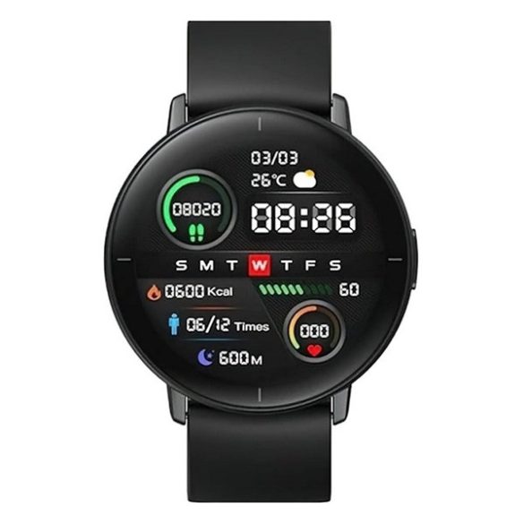 MIBRO WATCH LITE okosóra (szilikon szíj, aktivitásmérő, pulzusmérő, IPX68, vízálló) FEKETE