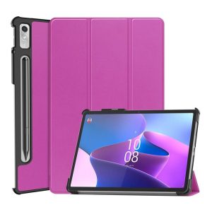 Tok álló, bőr hatású (aktív FLIP, oldalra nyíló, TRIFOLD, asztali tartó, ceruza tartó) LILA Lenovo Tab P11 Pro Gen2 (TB132FU) WIFI