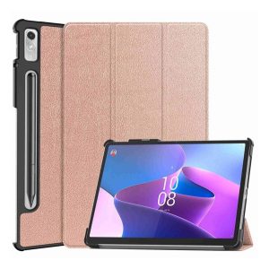 Tok álló, bőr hatású (aktív FLIP, oldalra nyíló, TRIFOLD, asztali tartó, ceruza tartó) ROZÉARANY Lenovo Tab P11 Pro Gen2 (TB132FU) WIFI