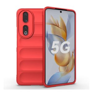 Szilikon telefonvédő (közepesen ütésálló, kamera védelem, 3D minta) PIROS Honor 90 5G