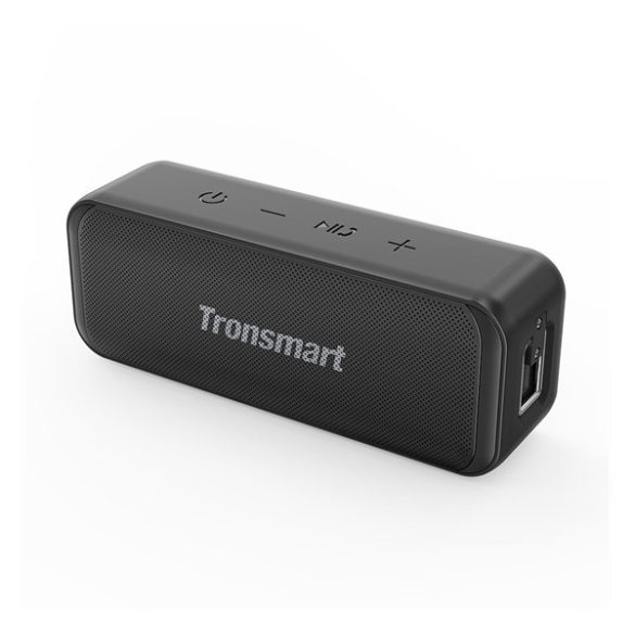 TRONSMART T2 MINI bluetooth hordozható hangszóró (v5.0, 2200mAh belső akku, 10W teljesítmény, IPX7 vízálló) FEKETE