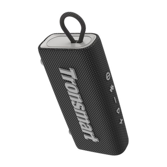 TRONSMART TRIP bluetooth hordozható hangszóró (v5.3, 10W, Type-C csatlakozó, IPX7 vízálló) FEKETE 