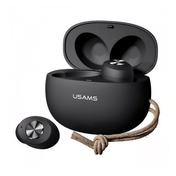 USAMS US SERIES bluetooth fülhallgató SZTEREO (v5.3, TWS, zajszűrő, mikrofon + töltőtok) FEKETE