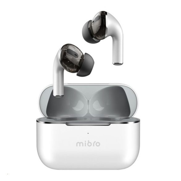 MIBRO M1 bluetooth fülhallgató SZTEREO (v5.3, TWS, mikrofon, zajszűrő, IPX4 cseppálló + töltőtok) FEHÉR